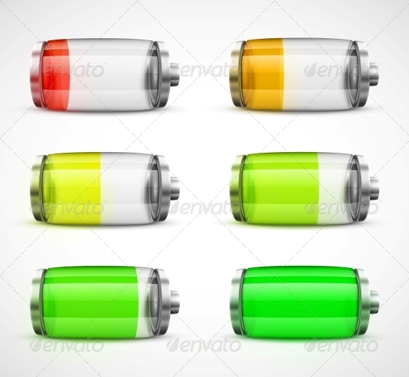 GraphicRiver Set of Batteries 5505046 GraphicRiver Set of Batteries 5505046