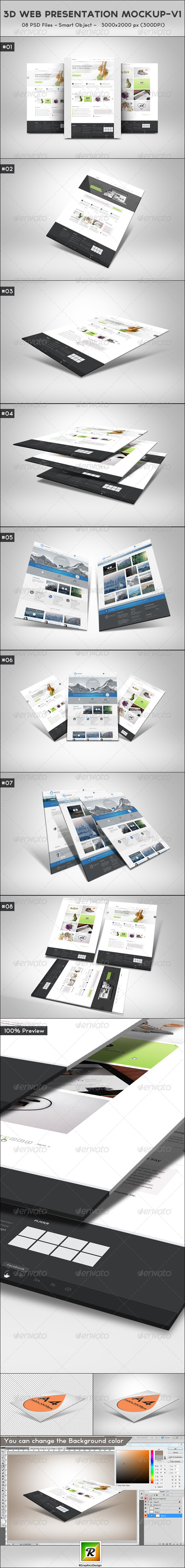 GraphicRiver 3D Web Presentation Mockup V1 5505214 GraphicRiver 3D Web Presentation Mockup V1 5505214