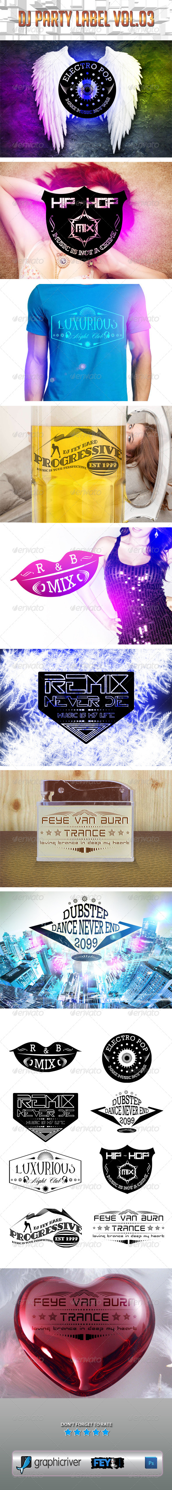 GraphicRiver Dj Party Label Vol.03 5507496 GraphicRiver Dj Party Label Vol.03 5507496