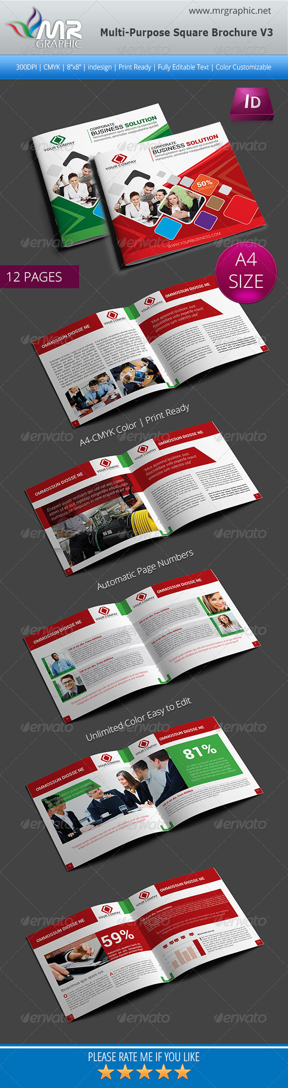 GraphicRiver Multipurpose Square Brochure Template Vol-03 5507606 GraphicRiver Multipurpose Square Brochure Template Vol-03 5507606