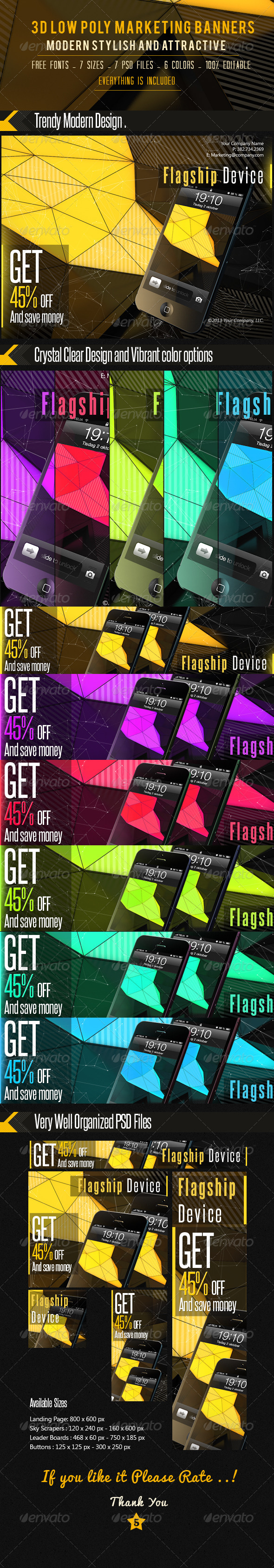 GraphicRiver LowPoly Marketing Web Banners 5508426 GraphicRiver LowPoly Marketing Web Banners 5508426