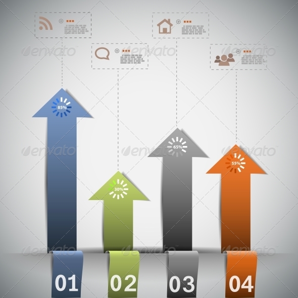 GraphicRiver Infographic Template with Color Arrows 5511236 GraphicRiver Infographic Template with Color Arrows 5511236