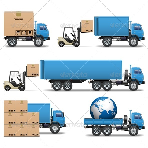 GraphicRiver Vector Shipment Trucks Icons Set 2 5513051 GraphicRiver Vector Shipment Trucks Icons Set 2 5513051
