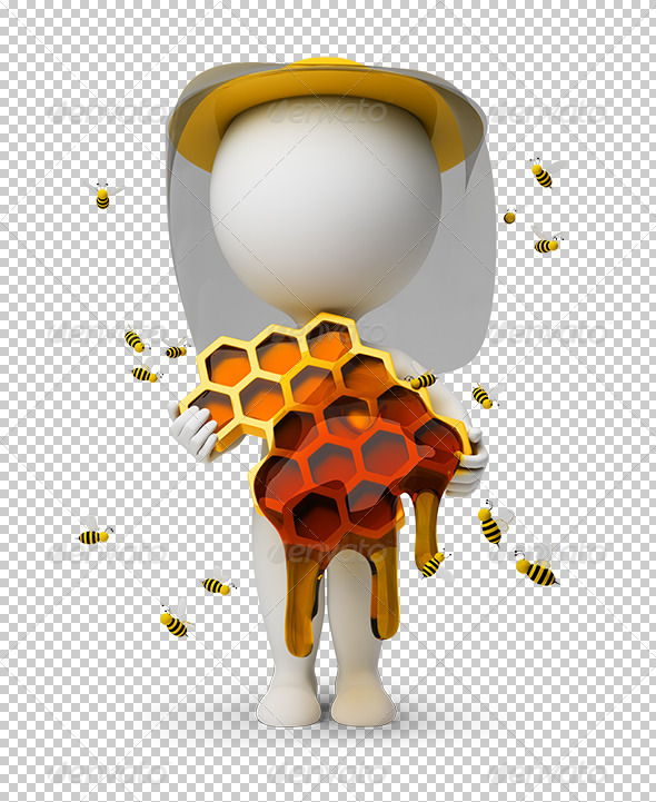 GraphicRiver 3D small people beekeeper 5514425 GraphicRiver 3D small people beekeeper 5514425