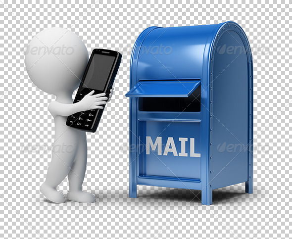 GraphicRiver 3D small people mailing a phone 5514446 GraphicRiver 3D small people mailing a phone 5514446