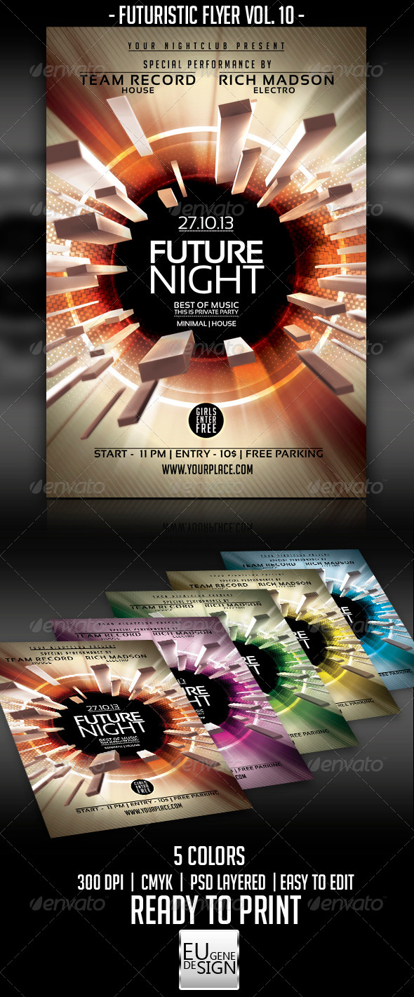 Futuristic Flyer Vol. 10 - Clubs & Parties Events