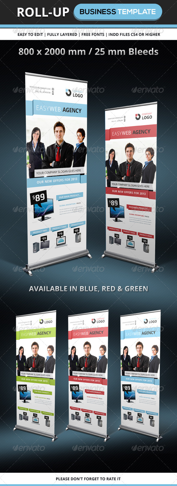 GraphicRiver Corporate & Business Roll-up Template 5522204 GraphicRiver Corporate & Business Roll-up Template 5522204