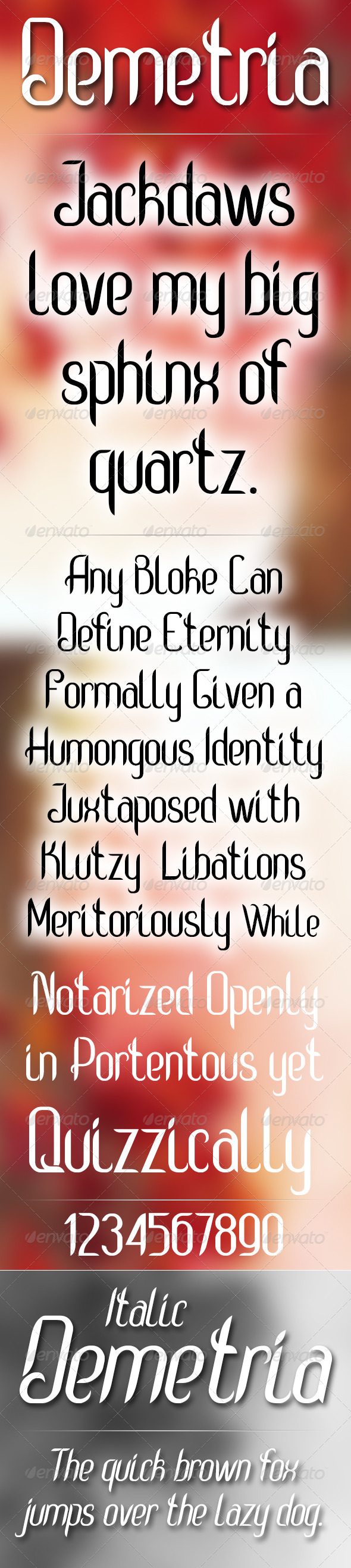 GraphicRiver Demetria Font 5522935 GraphicRiver Demetria Font 5522935