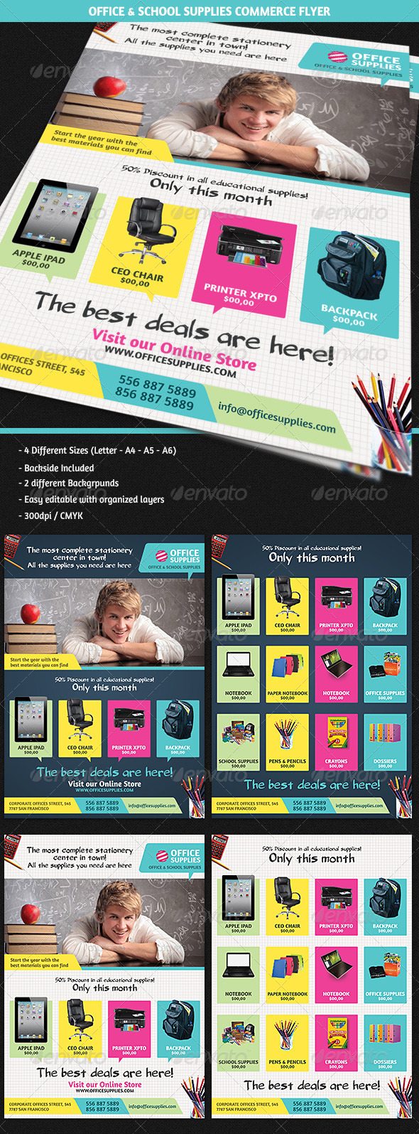 GraphicRiver Office & School Supplies Commerce Flyer 5523023 GraphicRiver Office & School Supplies Commerce Flyer 5523023