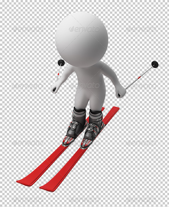 GraphicRiver 3D small people skis 5523365 GraphicRiver 3D small people skis 5523365