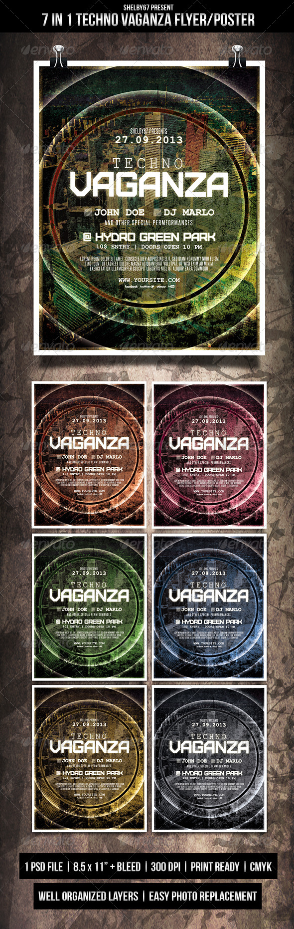 GraphicRiver Techno Vaganza Flyer Poster 5529098 GraphicRiver Techno Vaganza Flyer Poster 5529098