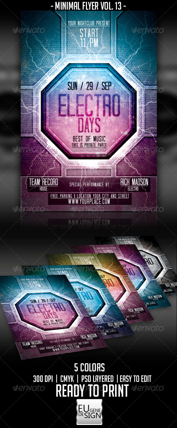 Minimal Flyer Vol. 13 - Clubs & Parties Events