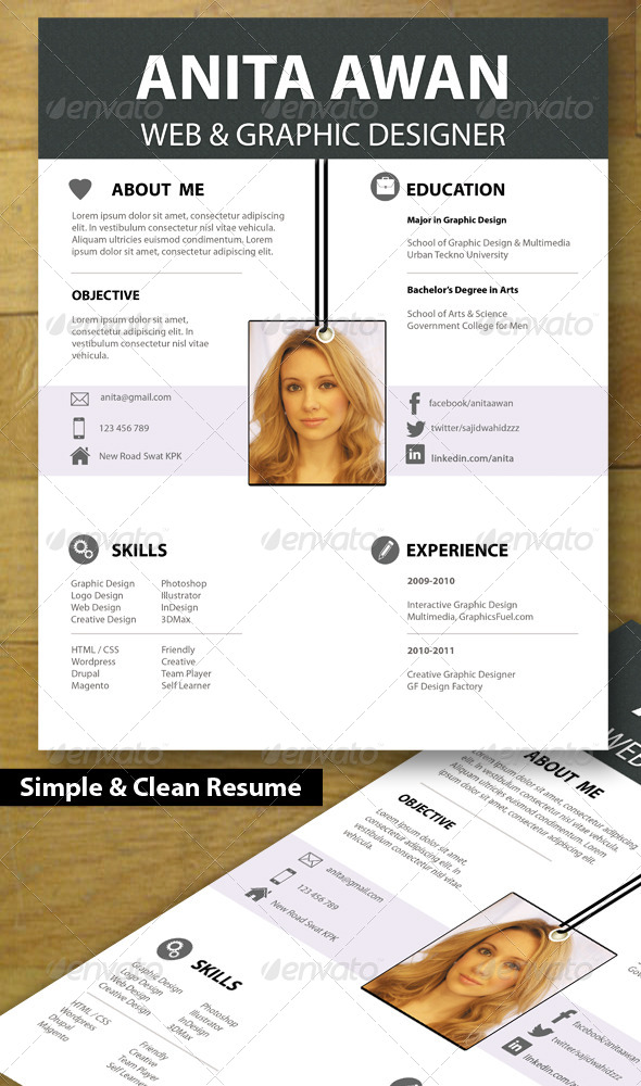 GraphicRiver Smart & Clean Resume 5532162 GraphicRiver Smart & Clean Resume 5532162