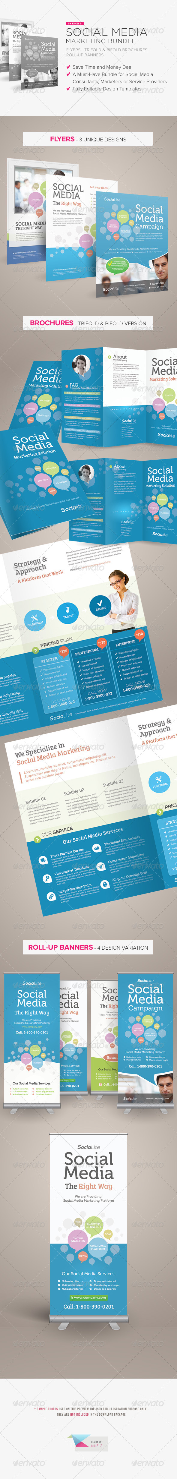 Social Media Marketing Bundle - Print Templates