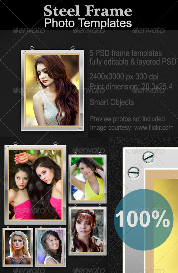 GraphicRiver Steel Photo Frames Mock-up 5504211 GraphicRiver Steel Photo Frames Mock-up 5504211