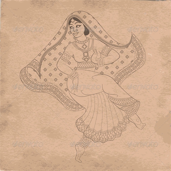 GraphicRiver Indian Woman Dancer Dancing 5536989 GraphicRiver Indian Woman Dancer Dancing 5536989