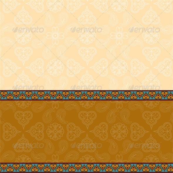 GraphicRiver Ethnic Background with Floral Pattern Border 5537062 GraphicRiver Ethnic Background with Floral Pattern Border 5537062