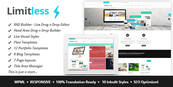 Limitless - Multipurpose Drag n Drop Theme - Corporate WordPress