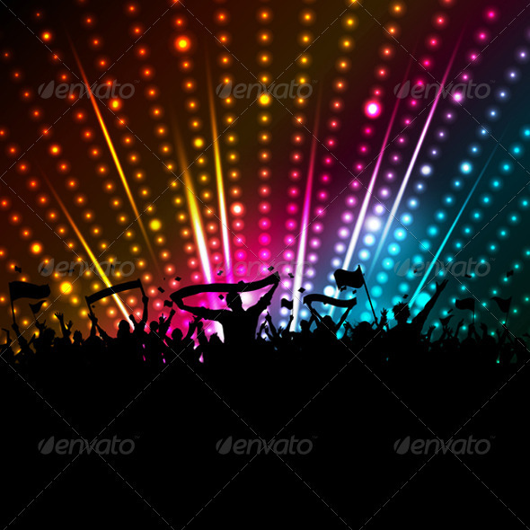GraphicRiver Disco crowd background 570499 GraphicRiver Disco crowd background 570499