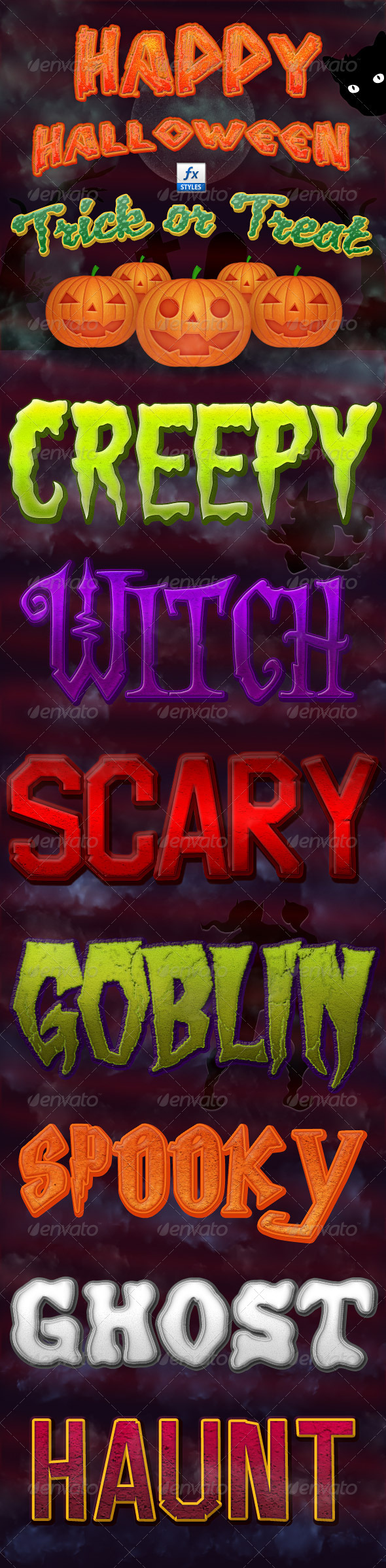 GraphicRiver Halloween Photoshop Layer Styles Vol 2 570518 GraphicRiver Halloween Photoshop Layer Styles Vol 2 570518