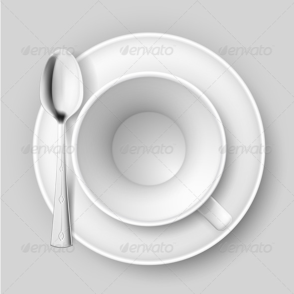 GraphicRiver Empty Cup with Spoon 5543853 GraphicRiver Empty Cup with Spoon 5543853