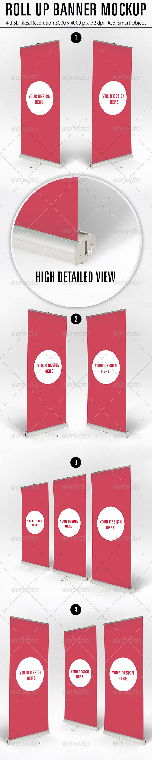 Roll Up Banner Mockup - Product Mock-Ups Graphics
