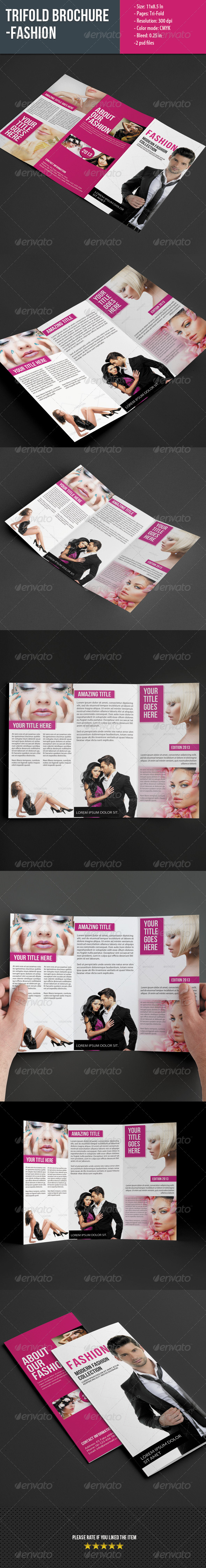 GraphicRiver Trifold Brochure for Fashion 5548622 GraphicRiver Trifold Brochure for Fashion 5548622