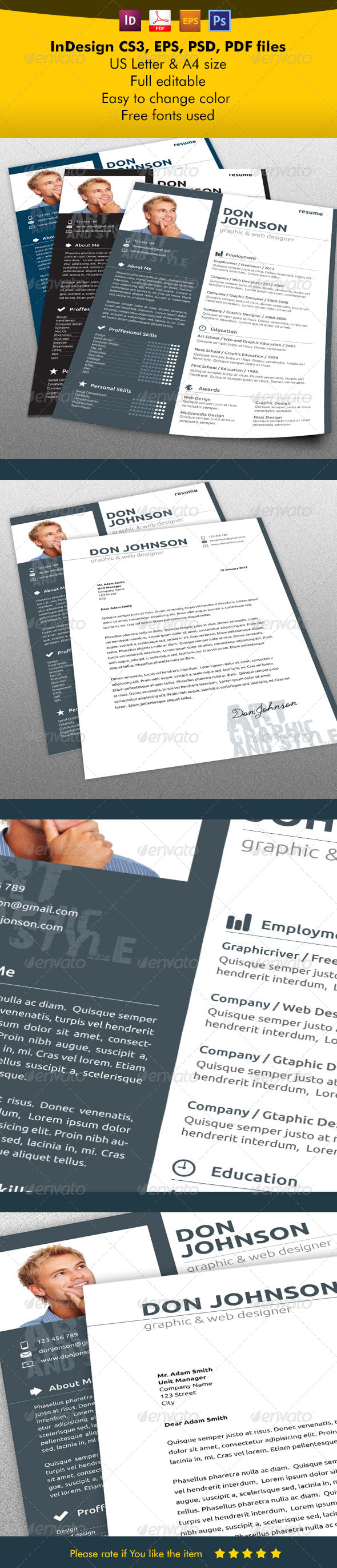 GraphicRiver Resume CV Modern Style 5552961 GraphicRiver Resume CV Modern Style 5552961