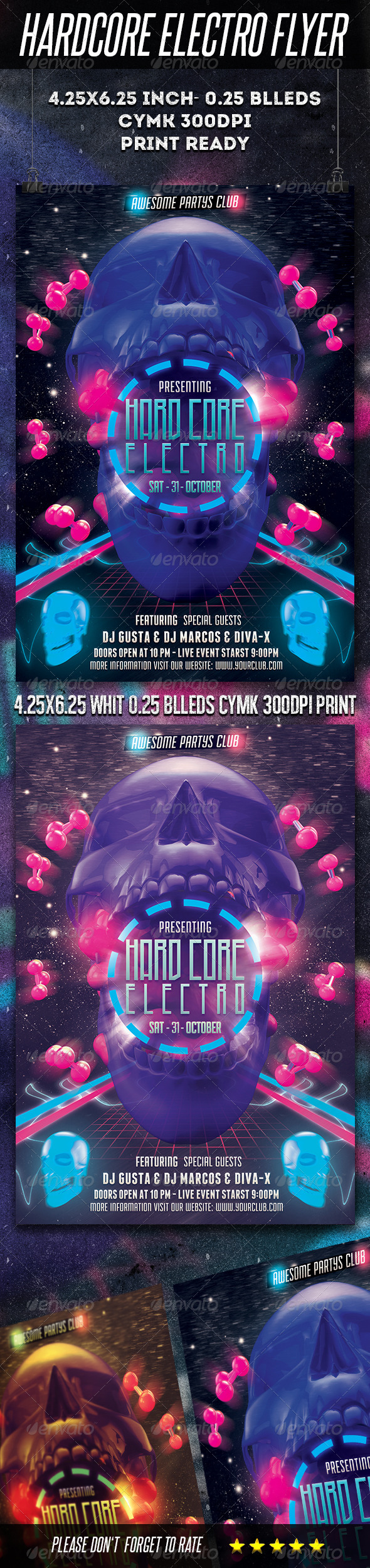 GraphicRiver Hardcore Electro Flyer 5553856 GraphicRiver Hardcore Electro Flyer 5553856