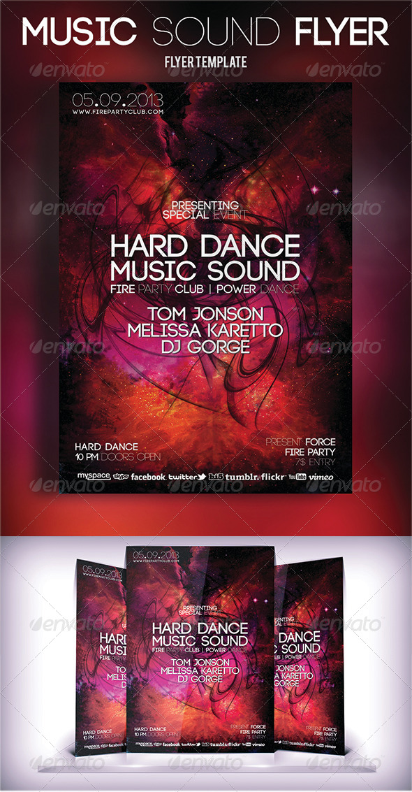GraphicRiver Music Sound Flyer 5533562 GraphicRiver Music Sound Flyer 5533562