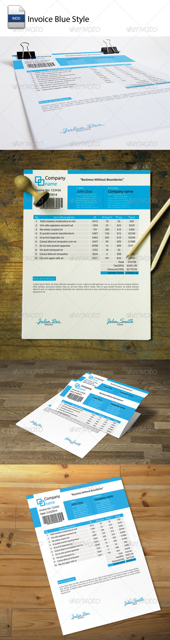 GraphicRiver Invoice Blue Style 5532828 GraphicRiver Invoice Blue Style 5532828