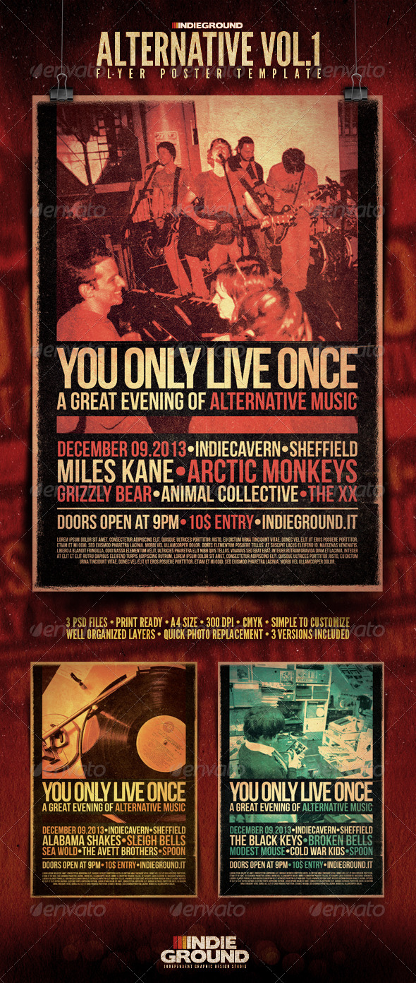Alternative Flyer/Poster - Clubs & Parties Events