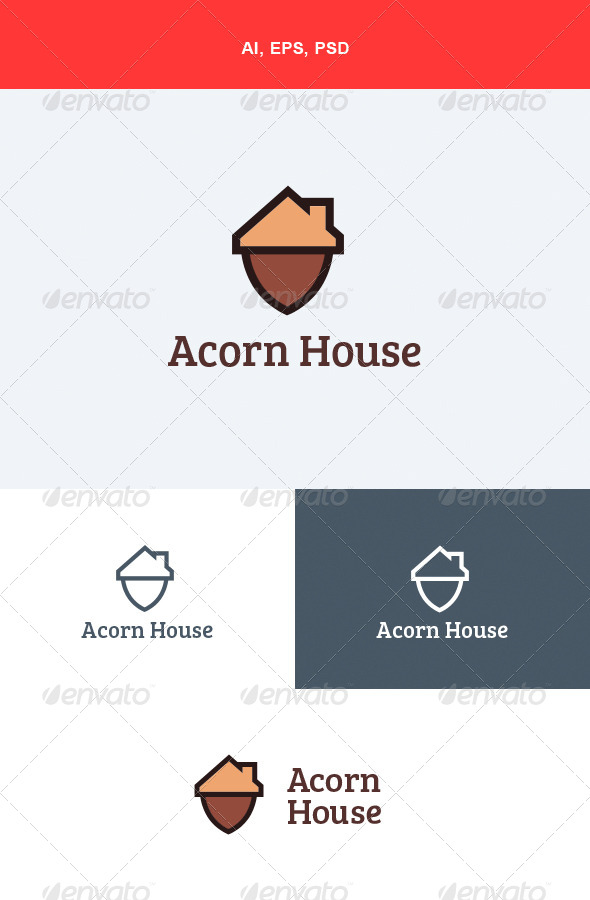 GraphicRiver Acorn House Logo 5556573 GraphicRiver Acorn House Logo 5556573