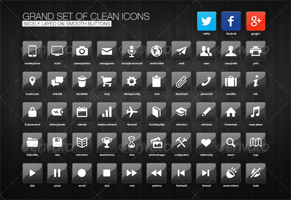 GraphicRiver Grand Set of Clean Icon 5543150 GraphicRiver Grand Set of Clean Icon 5543150