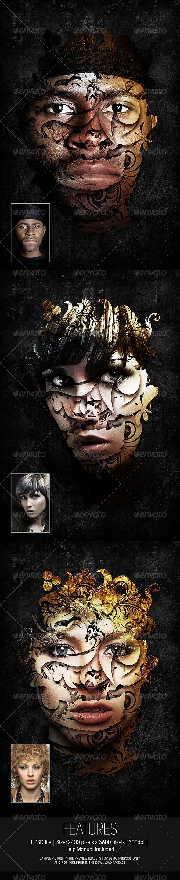 Abstract Floral Photo Template - Artistic Photo Templates