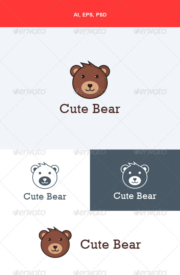 GraphicRiver Cute Bear Logo 5564041 GraphicRiver Cute Bear Logo 5564041