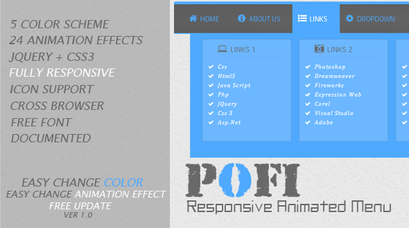 CodeCanyon Pofi Responsive Animated Menu 5564545 CodeCanyon Pofi Responsive Animated Menu 5564545
