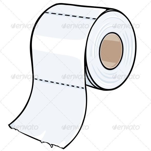 Cartoon Toilet Paper (Man-made objects)