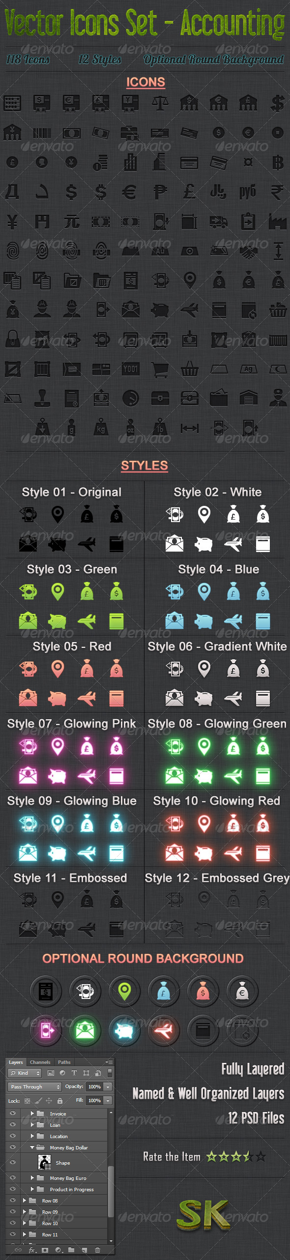 118 Vector Icons - Accounting (Web)