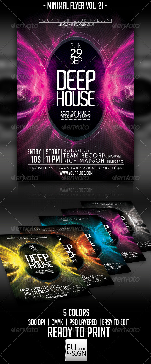 Minimal Flyer Vol. 21 - Clubs & Parties Events