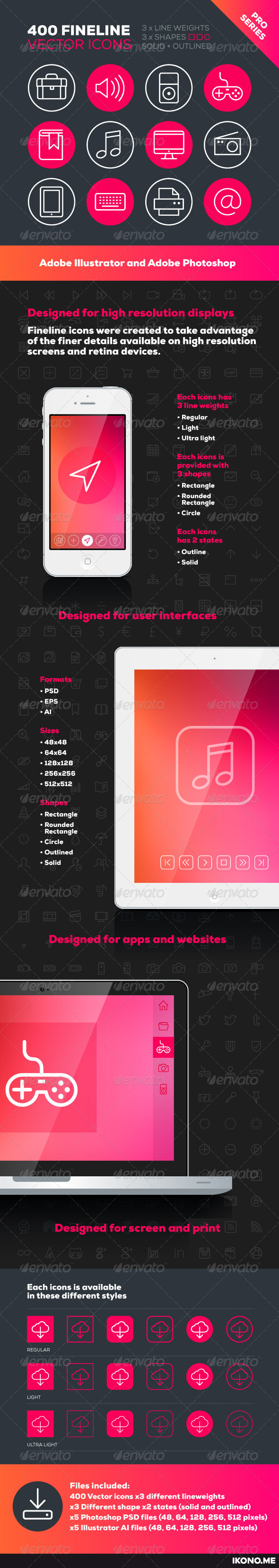 GraphicRiver 400 Fineline Icons 5553230 GraphicRiver 400 Fineline Icons 5553230