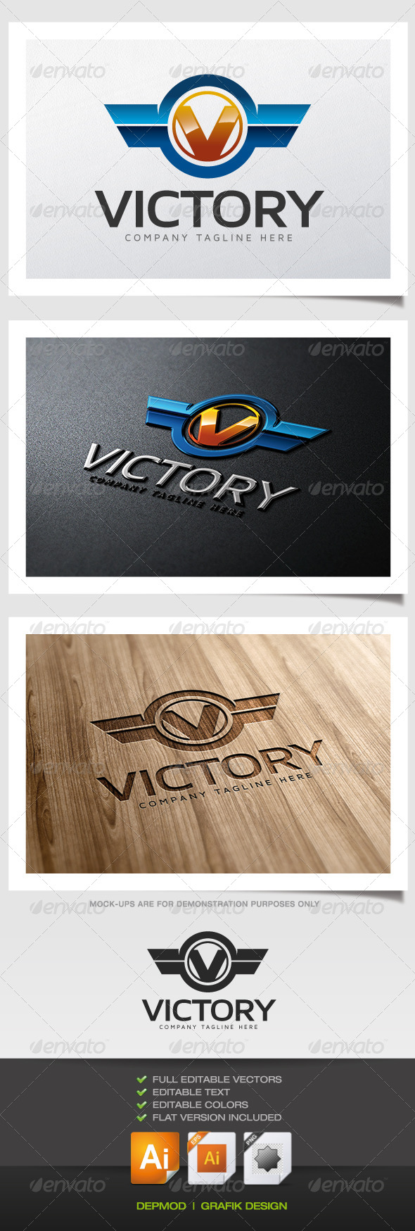 Victory Logo - Letters Logo Templates