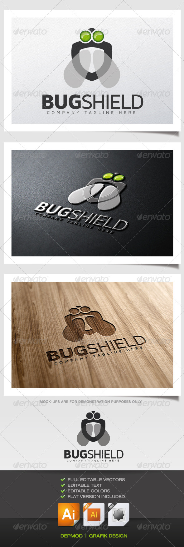 Bug Shield Logo - Symbols Logo Templates