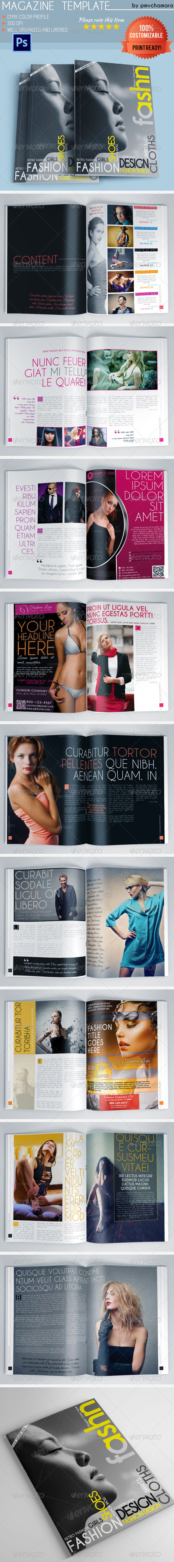 Fashion Magazine Template - Magazines Print Templates