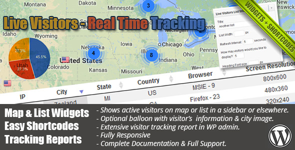 Live Visitors - Real Time Tracking