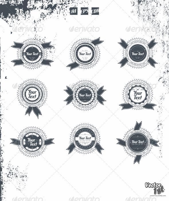GraphicRiver Retro Ribbon Badges Collection 5579522 GraphicRiver Retro Ribbon Badges Collection 5579522