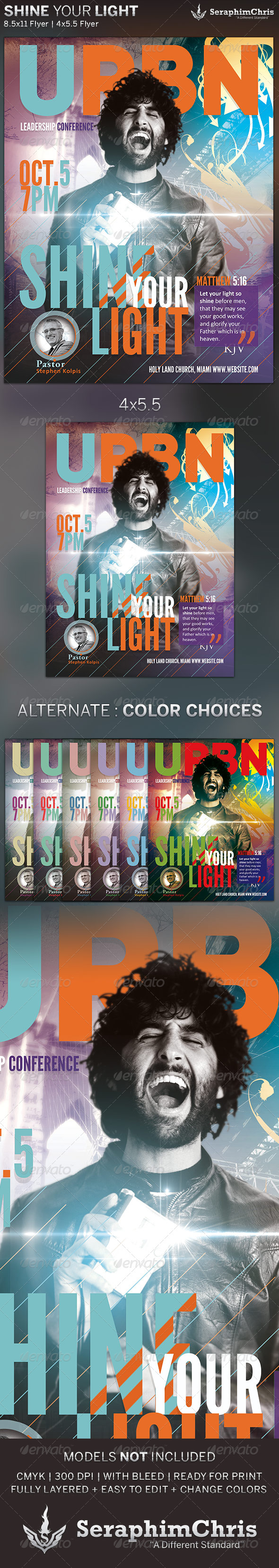 GraphicRiver Shine Your Light Church Flyer Template 5580488 GraphicRiver Shine Your Light Church Flyer Template 5580488