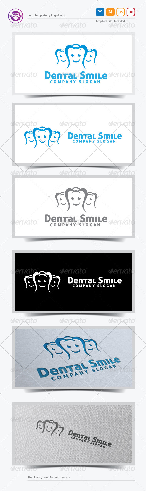 GraphicRiver Dental Smile Logo Template 5583399 GraphicRiver Dental Smile Logo Template 5583399