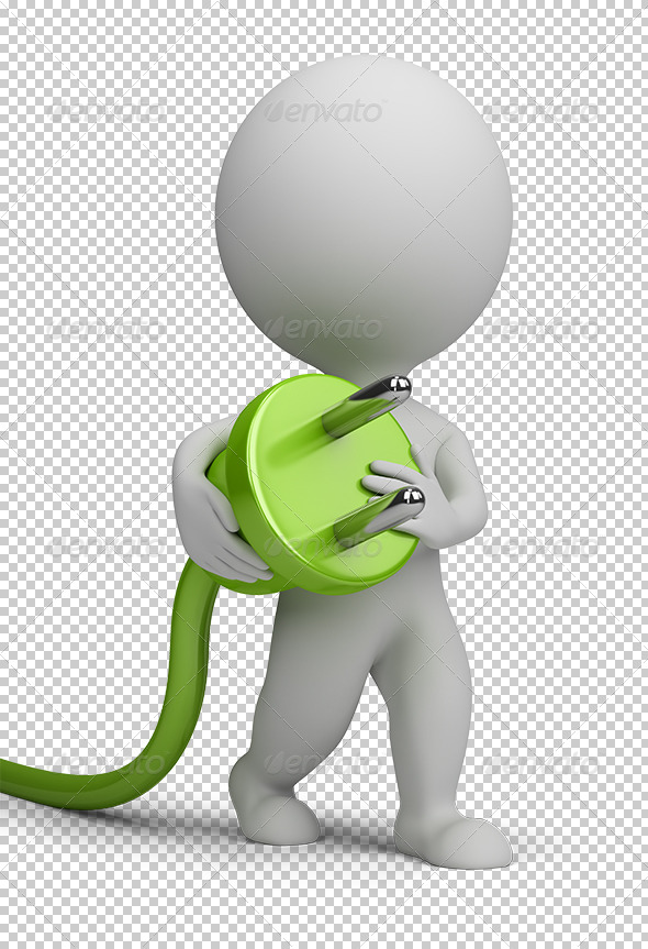 GraphicRiver 3D small people plug 5586818 GraphicRiver 3D small people plug 5586818