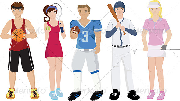 GraphicRiver Athletes Illustrations 5592109 GraphicRiver Athletes Illustrations 5592109
